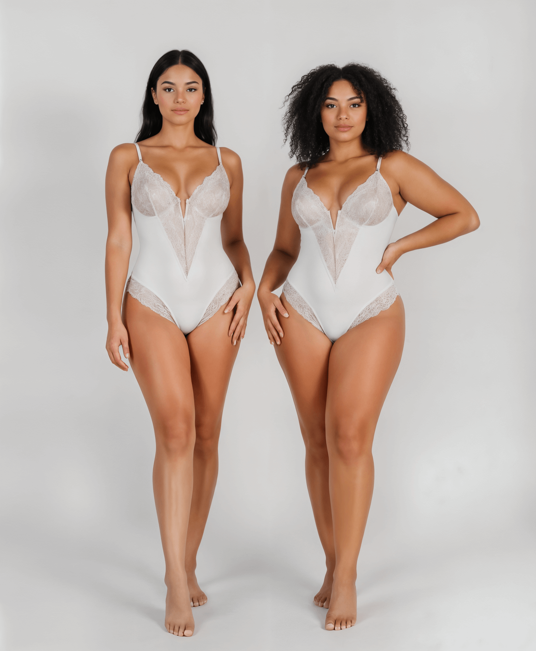 Body gainant demi-dentelle