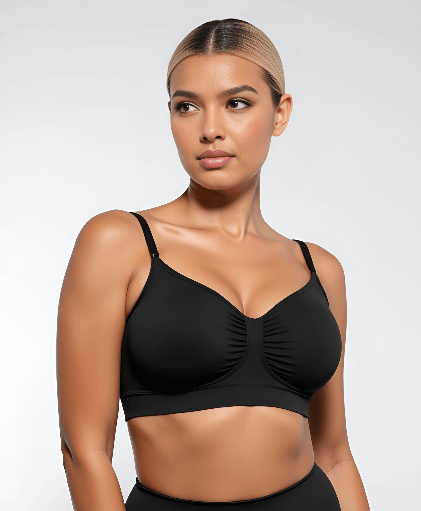 Smooth seamless comfort bra without underwire